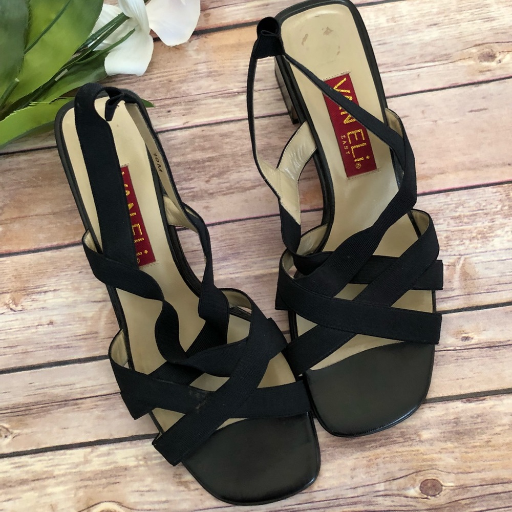 Vaneli Black slingback sandals Size 10M